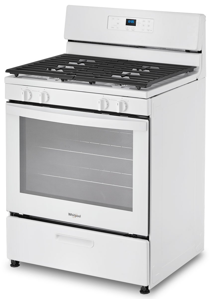 Whirlpool 5.1 Cu. Ft. White Freestanding Gas Range With Broiler Drawer