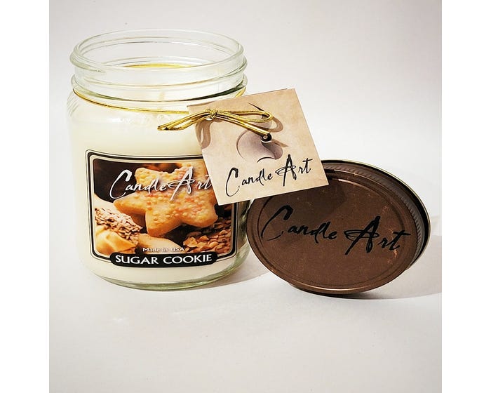 CandleArt Sugar Cookie Mason Jar Candle， 13 oz. - MC13CPUM