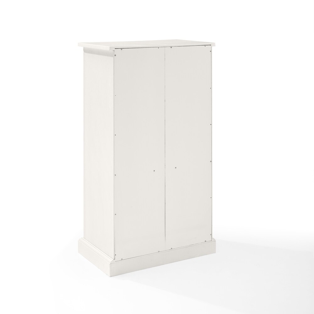 Seaside Distressed White Accent Cabinet