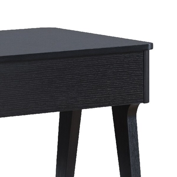 22 Inch Edward End Table with Lift Top and Bottom Shelf， Black