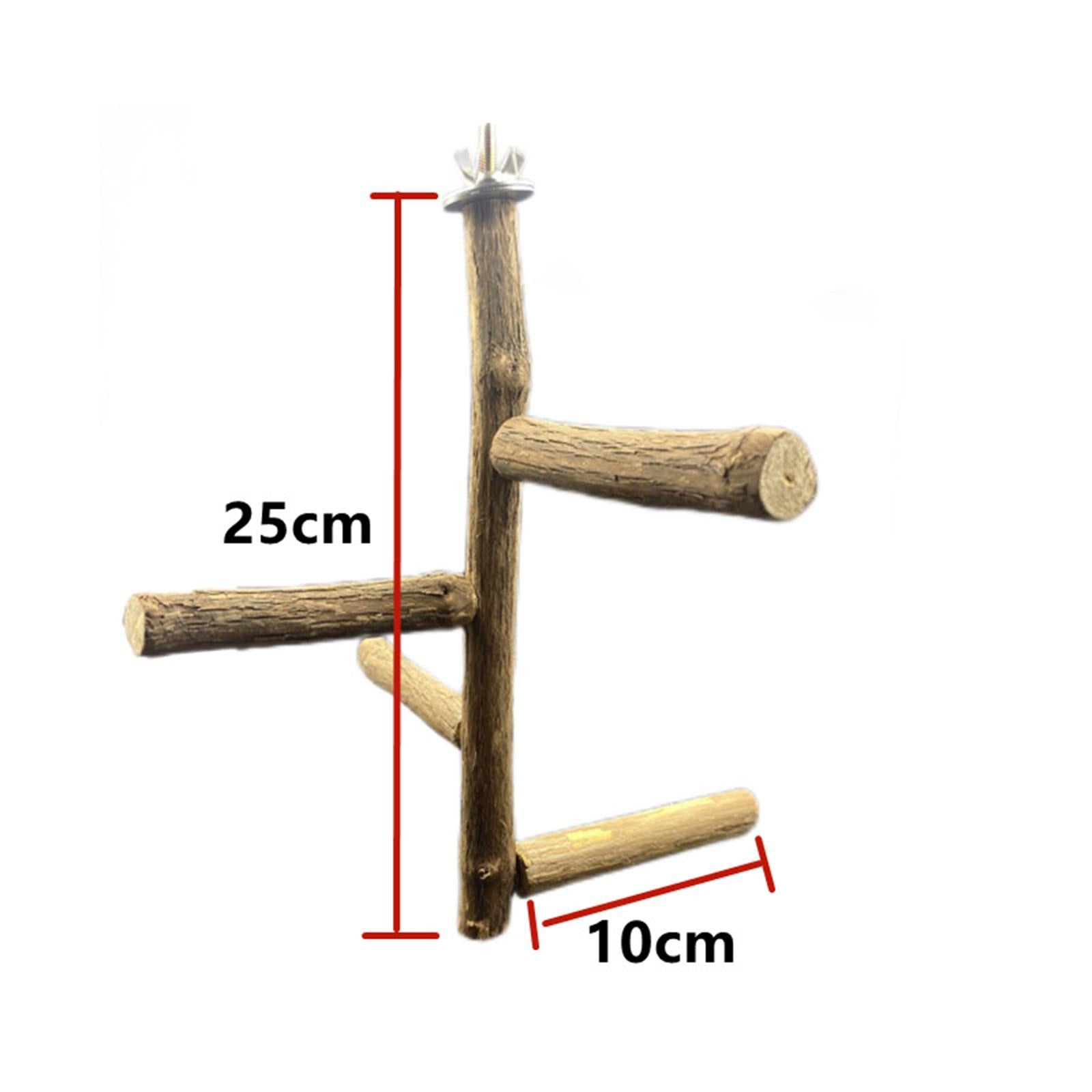 Bird Perches Paw Grinding Standing Stick Wooden Pole Bird Cage Accessories