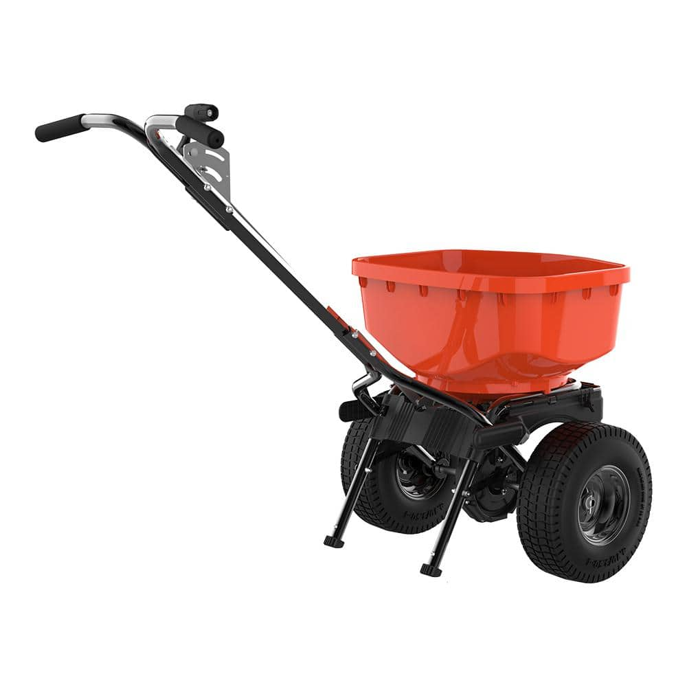 ECHO 85 lbs. Capacity Winter Stainless Steel Pro Broadcast Spreader for Rock Salt and Ice Melt with Hopper Grate and Cover RB-85W