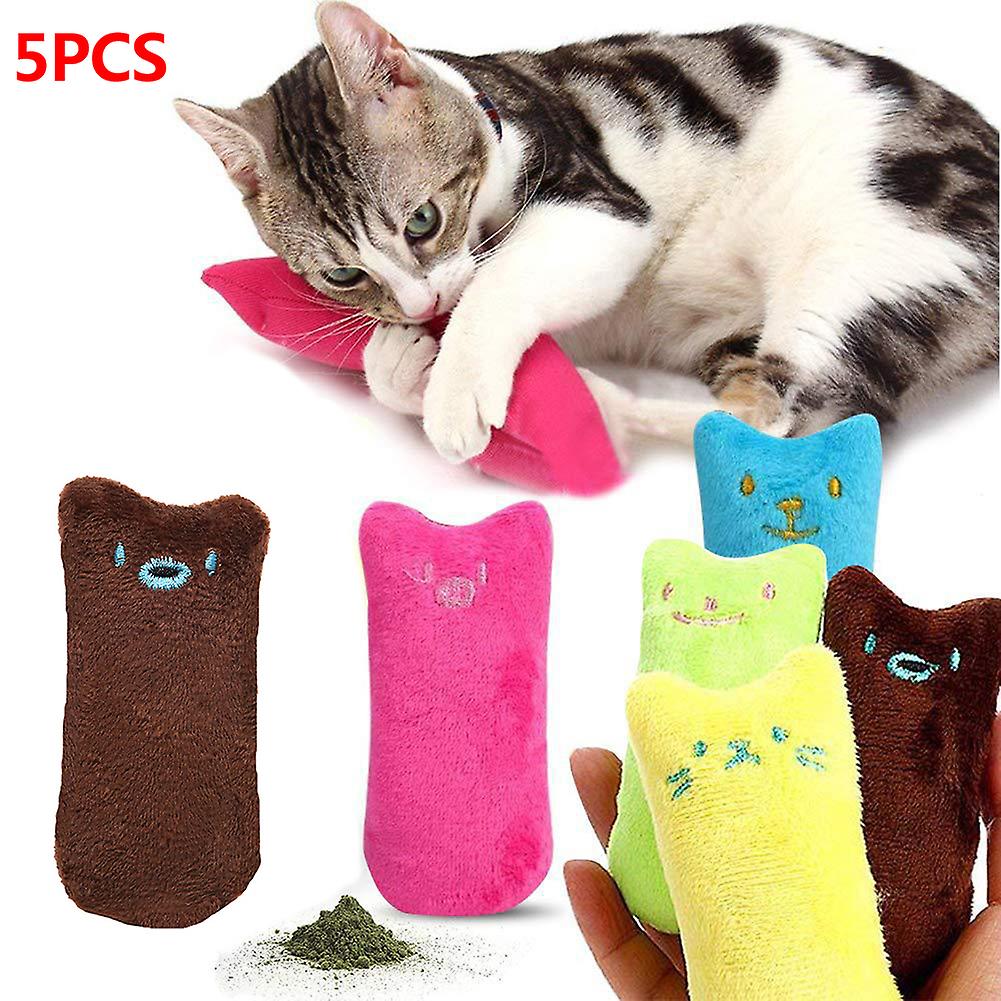 Catnip Toys | 5pcs Cat Chew Toys For Teething | Bite Resistant Catnip Toys Cat Chew Toy For Cats， Catnip Filled Cartoon Cat Toys Cat Teething Chew Toy