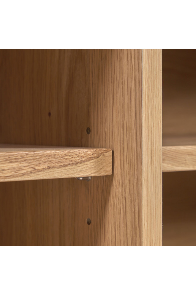Natural Oak 3 Door TV Stand  La Forma Rasha   Traditional   Entertainment Centers And Tv Stands   by Oroa   Distinctive Furniture  Houzz