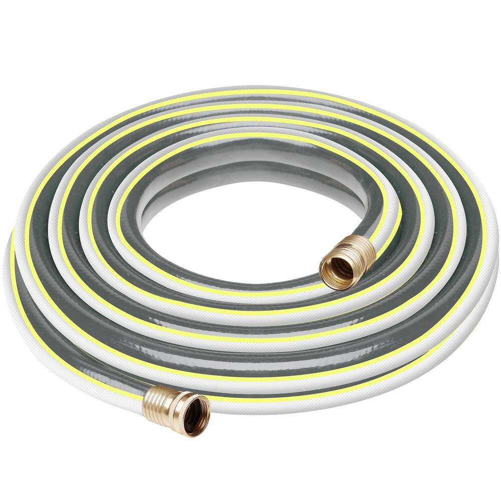 Worth Garden 34 in. x 25 ft. Medium Duty Gray Vinyl Garden Hose H163D03