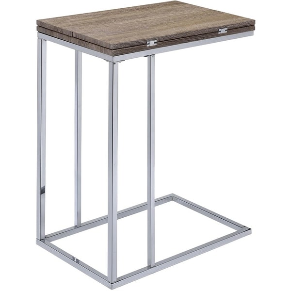 Side Table， Coffee Table Sofa Table with Folding Extension Table Top