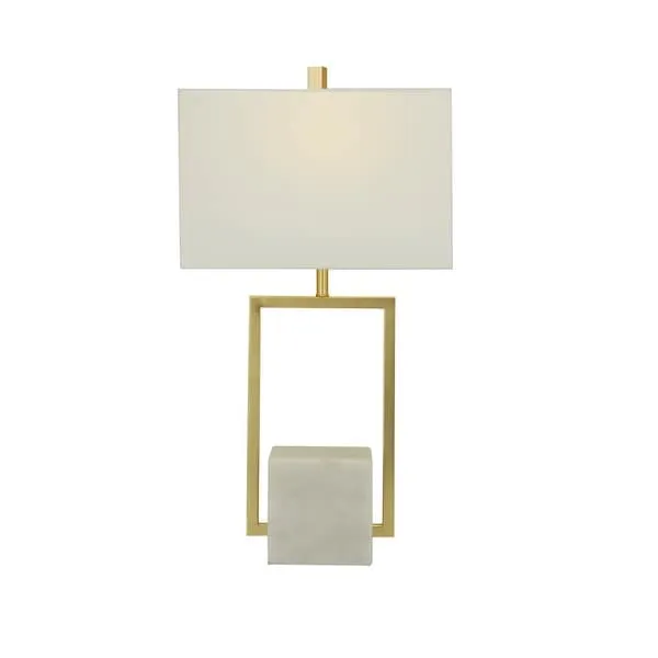 White Marble Modern Table Lamp