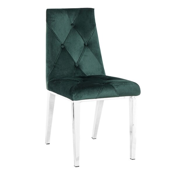 2pcs Modern Luxury Velvet Upholstered Dining Chairs