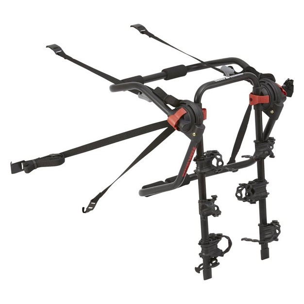 Yakima Hangout Car Trunk Steel Compact Foldable 3 Bicycle Bike Mount Rack Carrier With Adjustable Strap System And Padded Feet Black