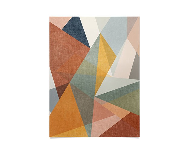 Little Arrow Design Co Modern Triangle Mosaic Multi Poster Society6