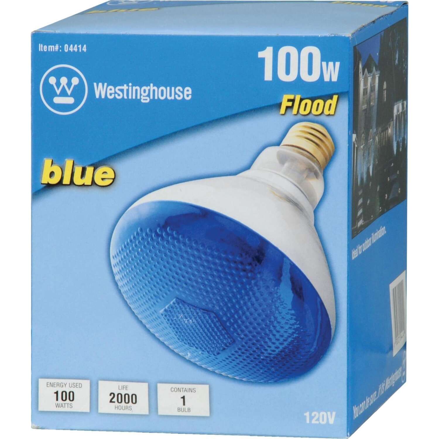 Westinghouse 100 W E26 Reflector Incandescent Bulb E26 (Medium) Blue 1 pk