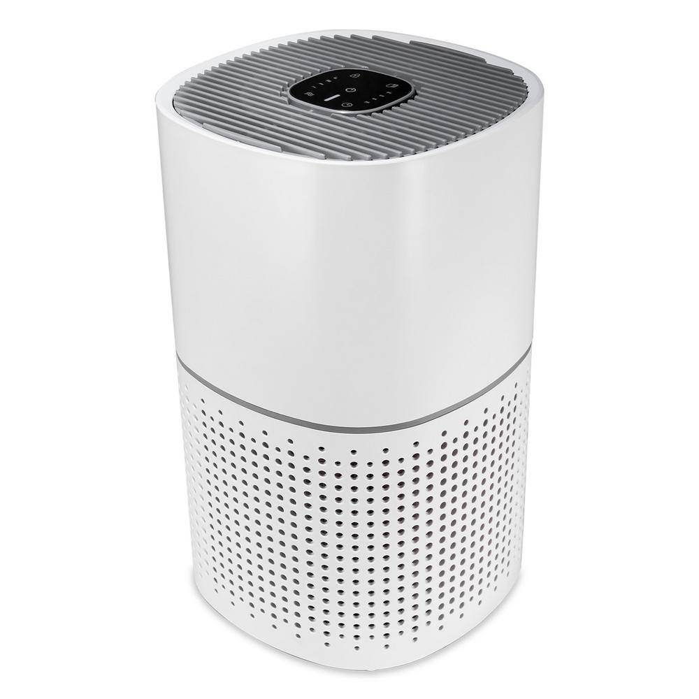 QuFresh 3-Stage Filtration HEPA Desk Air Purifier in White QFAP-210