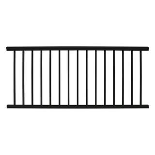 NewTechWood Allure 96 in. x 36 in. Black Aluminum Preassembled Railing Kit AL-36-8-BLK