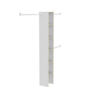 ClosetMaid Selectives 12 in. W White Custom Tower Wall Mount 6-Shelf Wood Closet System 7033