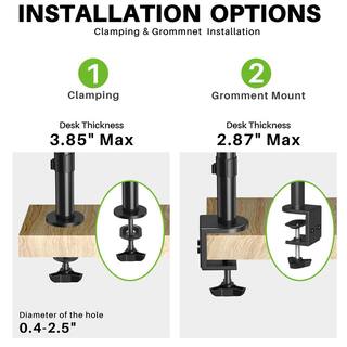 USX MOUNT 13 in. - 27 in. Single TiltSwivelArticulating Monitor Arm Desk Mount HAS403