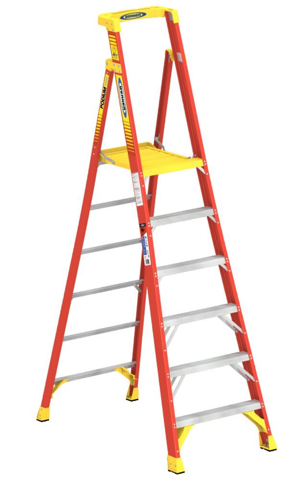 Type IA Fiberglass Podium Ladder ;