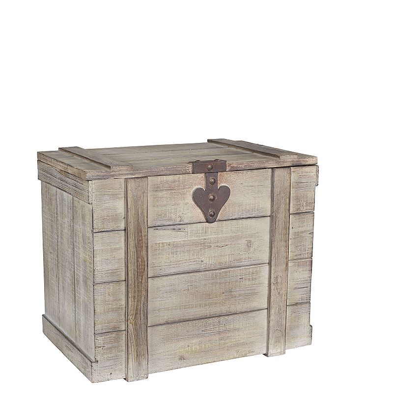 Household Essentials Antiqued Wooden Home 3-pc. Trunk Set