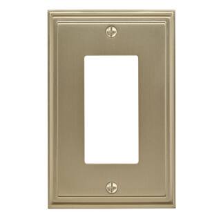 Amerock Gold 1-Gang DecoratorRocker Wall Plate (1-Pack) BP36518BBZ