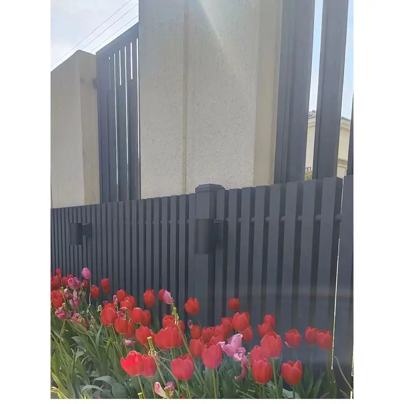 DIY size  fence Panel wood plastic Composite Boards Aluminum gaarden fence for outdoor