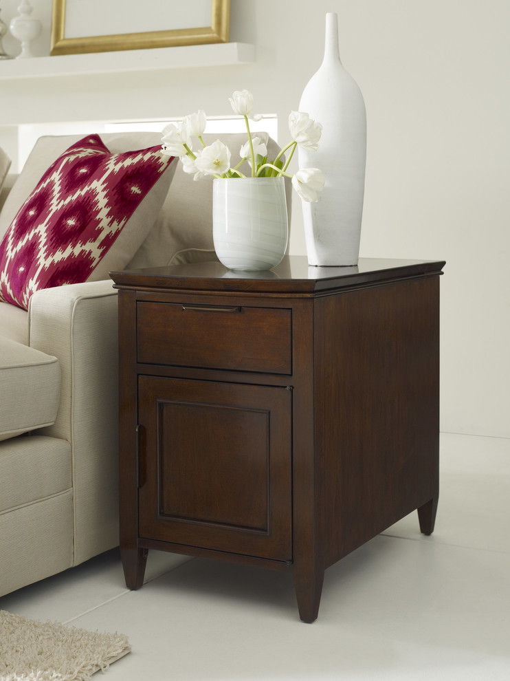 Emma Mason Signature Sandra Solid Wood Chairside Chest in Amaretto   Transitional   Accent Chests And Cabinets   by Emma Mason  Houzz