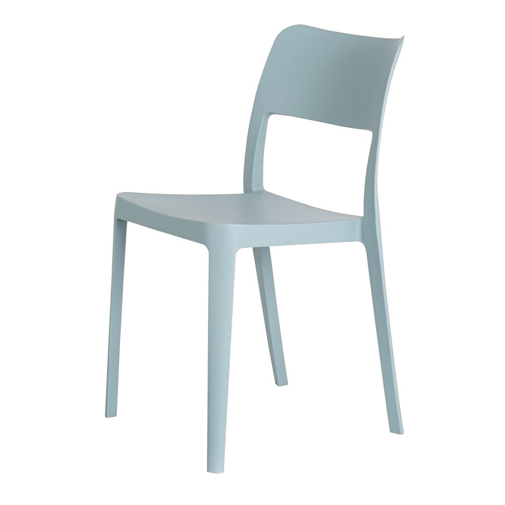 La Vie Resin Stackable  Weather Armless Chair  Set of 2