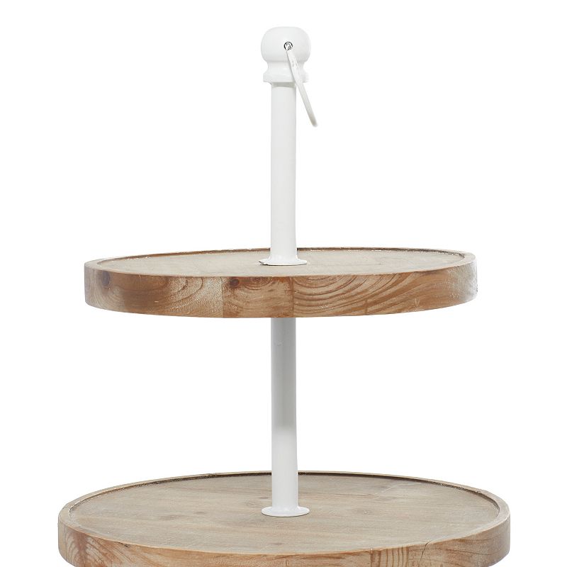 Stella and Eve Brown Wood Tiered Server