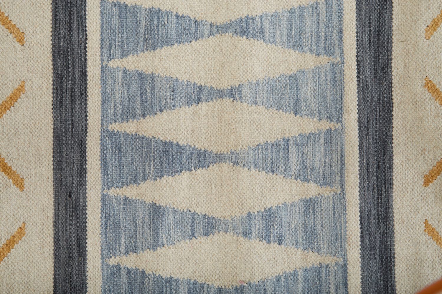 Ilana Flatweave Ivory and Gray Rug by BD Fine