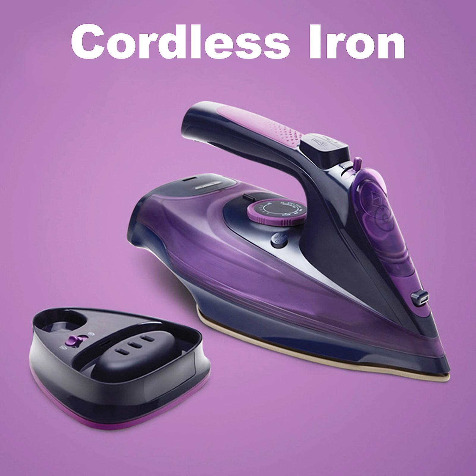 Purple Cordless Iron，steam Iron 2400w，lightweight Portable Steam dry Iron For Clothes，non stick Soleplate Home Steam Iron，anti drip Iron，steam Control