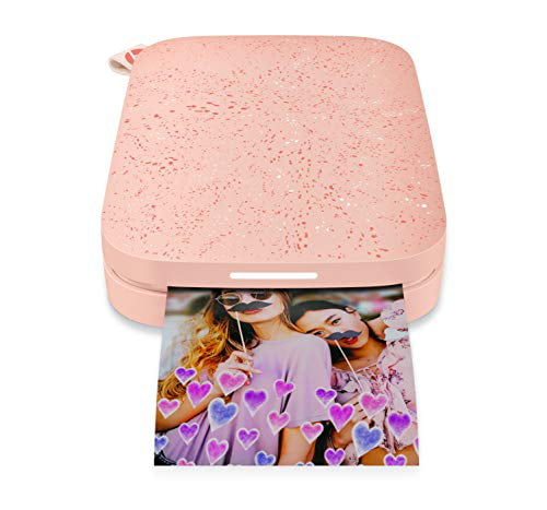 HP Sprocket Portable Photo Printer (Blush) – Instantly Print 2x3” Sticky-backed Photos from Your Phone