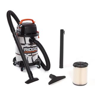 RIDGID 6 Gallon 4.25 Peak HP Stainless Steel WetDry Shop Vacuum with Filter Locking Hose and Accessories WD6425