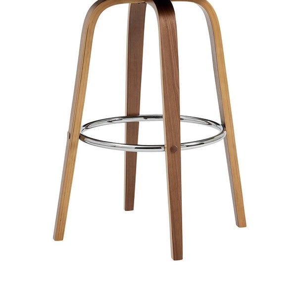 Swivel Counter Stool with Open Design Wooden Back