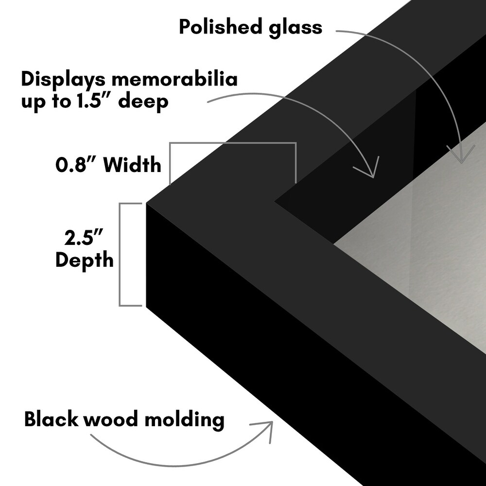 Americanflat Shadowbox 1.5 Inches Deep Box Frame for Objects Pictures and Memorabilia