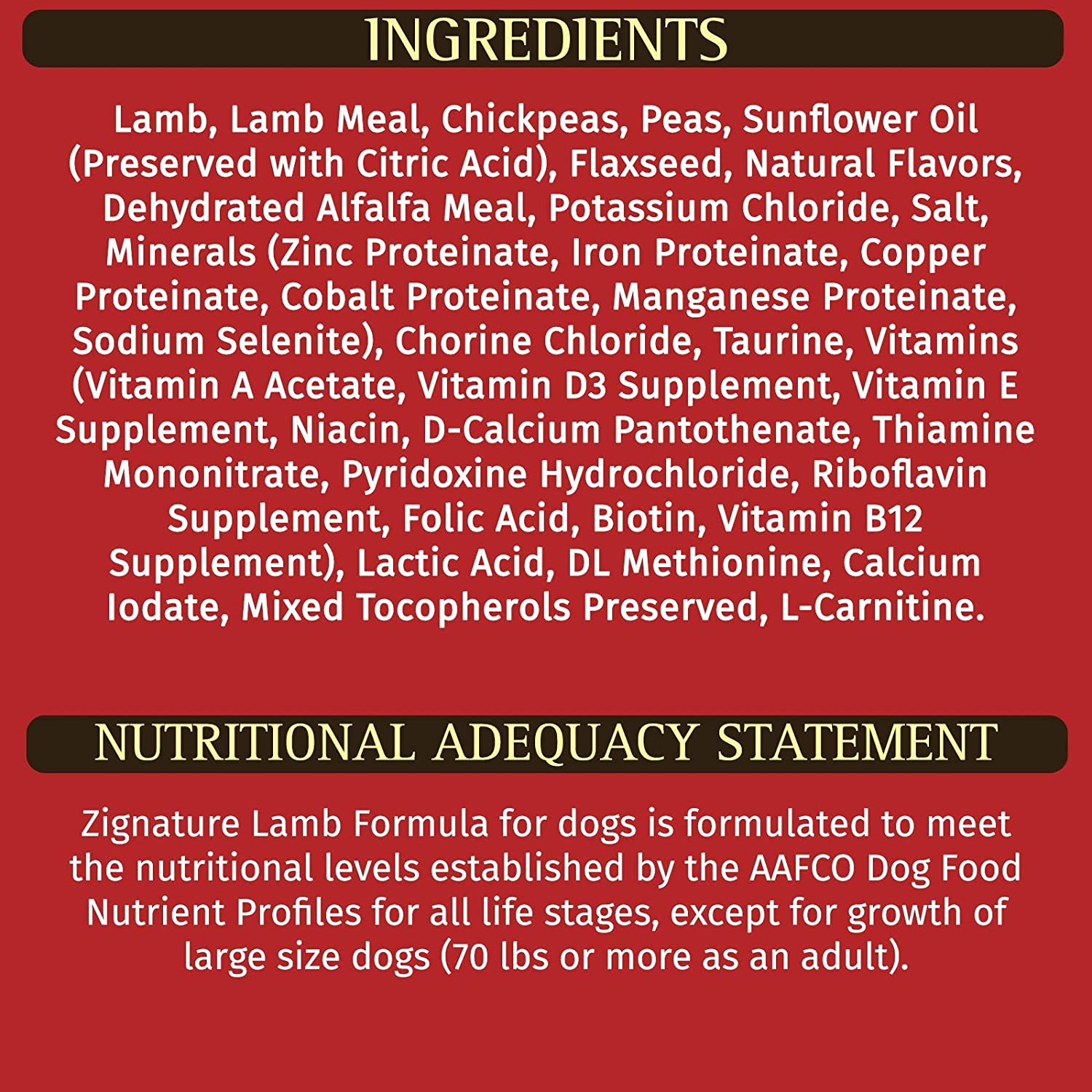 Zignature Lamb Limited Ingredient Formula With Probiotics Dry Dog Food 12.5 Pound (Pack of 1)