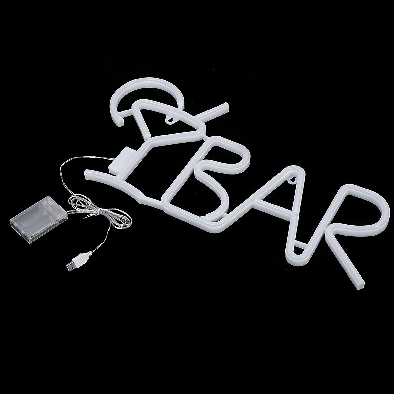 BAR Letters Shaped LED Neon Light Shop Signs Light for Party Bar Home DecorPurple