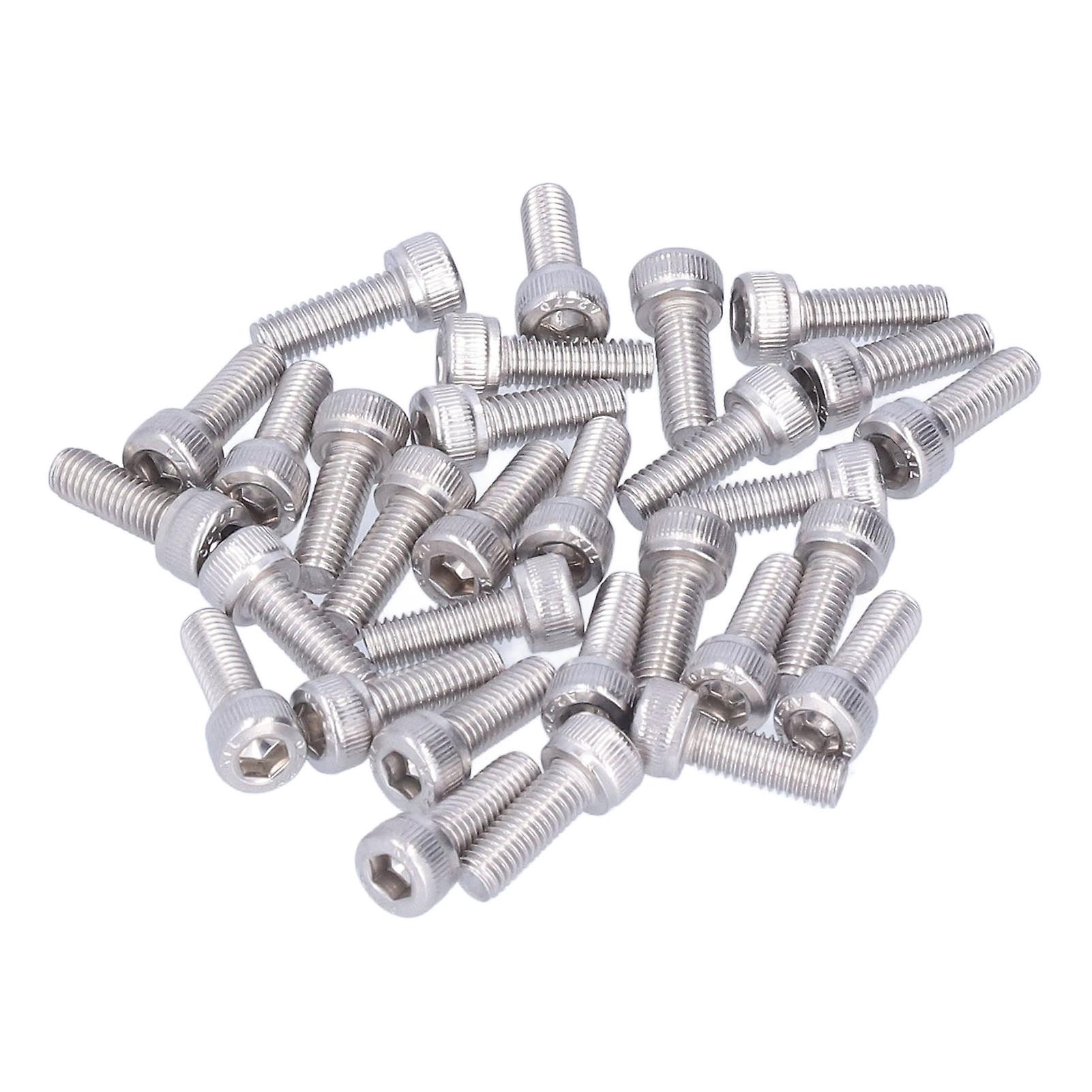 30Pcs M5 Cylindrical Head Hex Socket Screw A2 Stainless Steel Hex Head Screws Screw KitM5 X 25