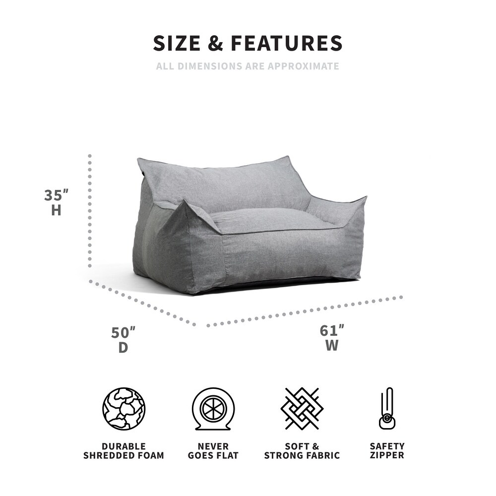 Big Joe Imperial Fufton Bean Bag Sofa   LARGE