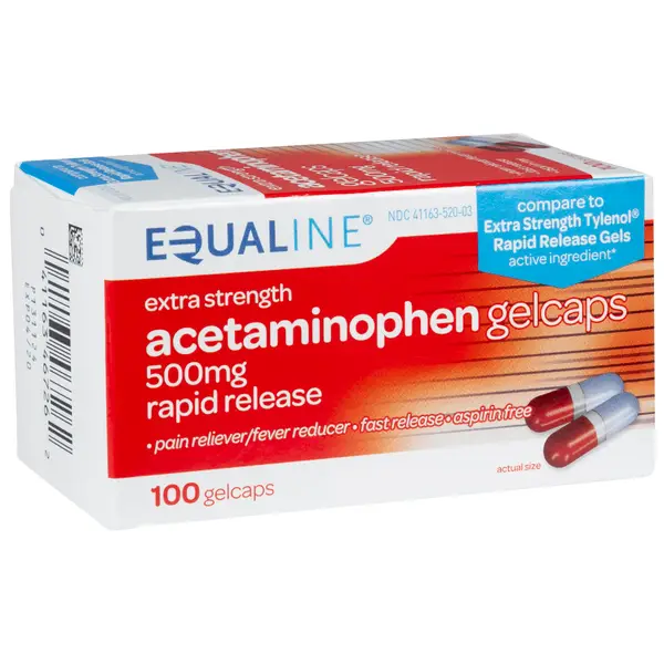 Equaline 100-Count 500 mg Acetaminophen Gelcaps