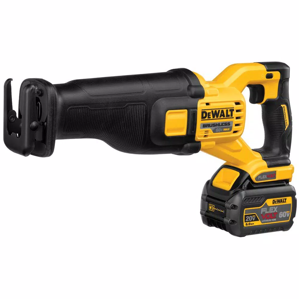 DEWALT FLEXVOLT 60-Volt MAX Lithium-Ion Cordless Brushless Reciprocating Saw with (2) Batteries and Bonus 3/4 in. Impact Wrench and#8211; XDC Depot