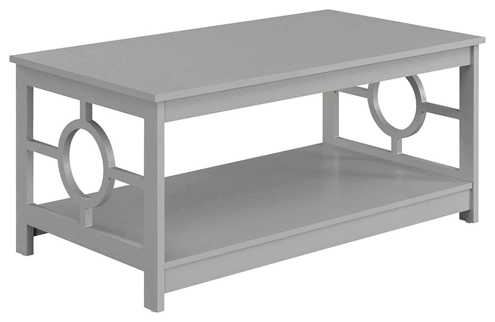 Modern Rectangular Ring Coffee Table  Gray   Contemporary   Plant Stands And Telephone Tables   by Imtinanz  LLC  Houzz