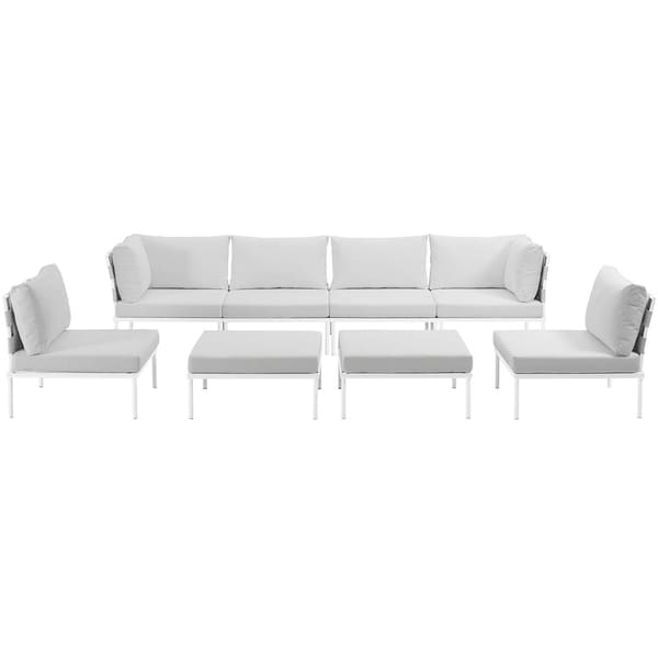 Harmony 8piece Outdoor Patio Aluminum Sectional Sofa Set