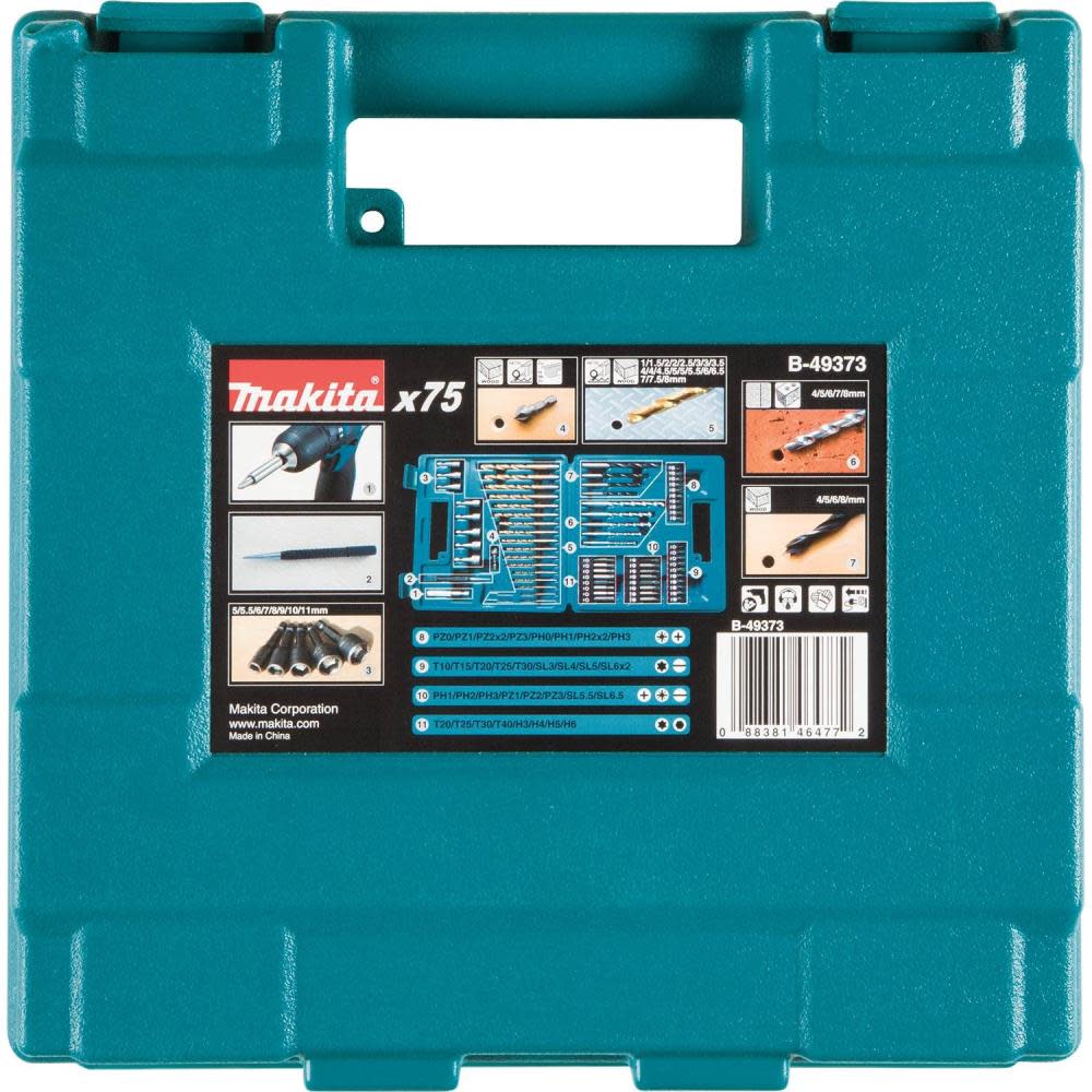 Makita Metric Drill and Screw Bit Set 75pc