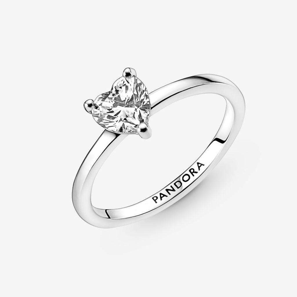 PANDORA  Sparkling Heart Solitaire Ring