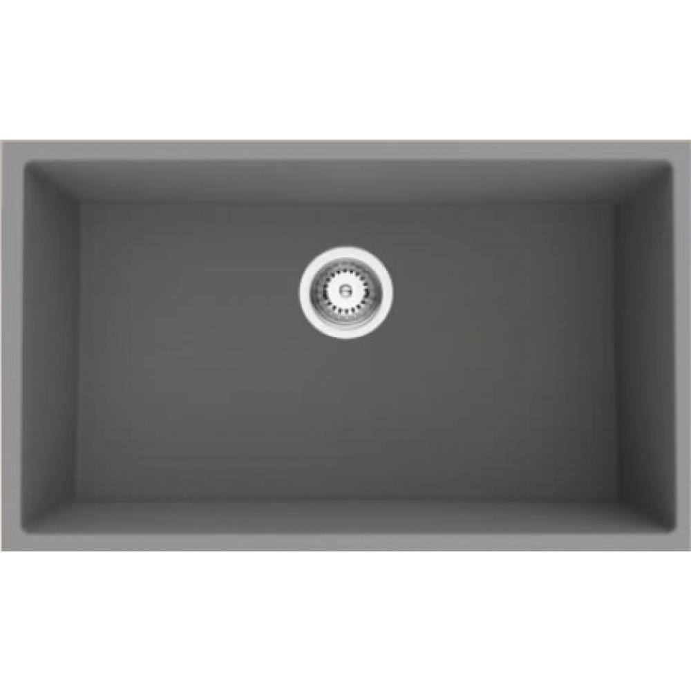 Standard Granite Composite Gray 34 in. W Single Bowl Undermount Kitchen Sink 16GS-34473