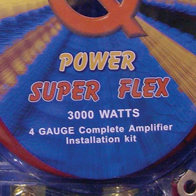 Q Power Super Flex 4 gauge 3000 watt Amplifier Car Audio Wiring Amp Kit 2 Pack