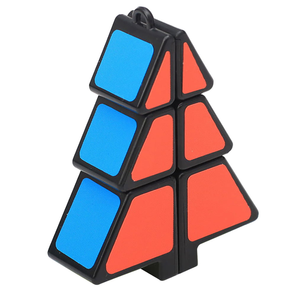 Education Magic Cube 1X2X3 Christmas Tree Cube Puzzle Ultra-Smooth Magic Puzzle Xmas Gifts Pool Toys For Toddlers 1-3 Abs Black