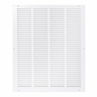 EZ-FLO 16 in. x 20 in. White Return Air Grille 61665