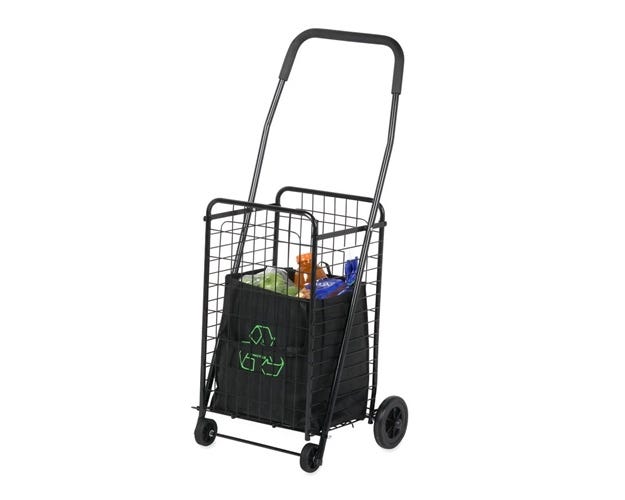 HoneyCanDo Black Medium MultiPurpose Wheeled Utility Cart CRT01511