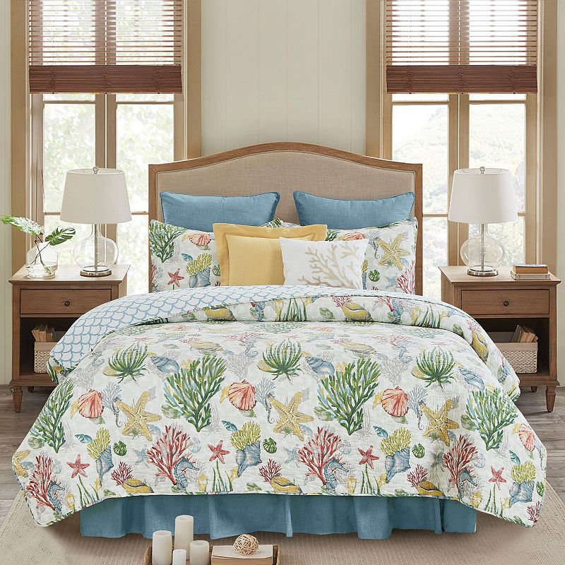 CandF Home Shellwood Sound 3-Piece Quilt Set with Shams