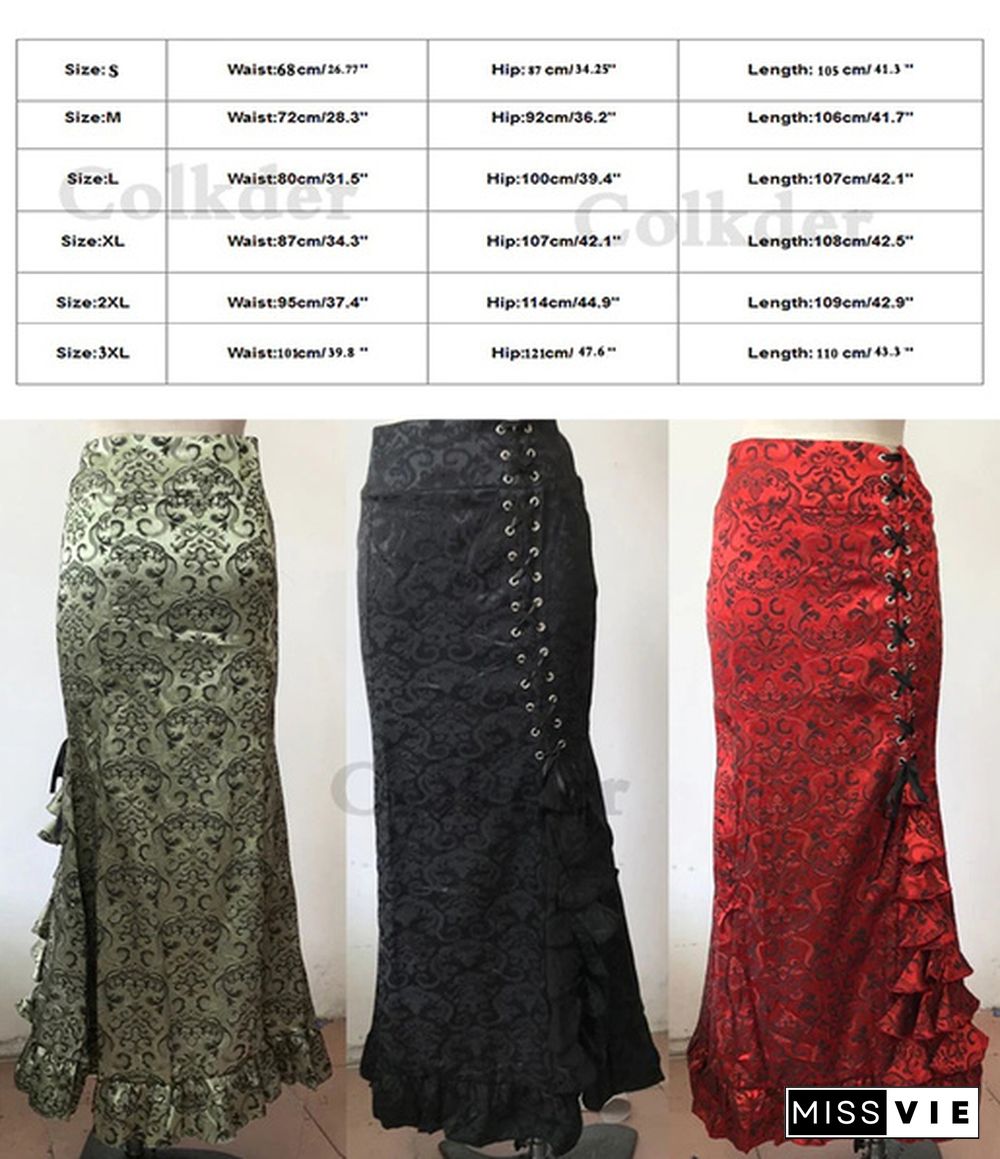 Women Floral Print Skirt Vintage Floral Long Skirts Autumn Winter Elegant Beach Maxi Skirt High Waist Half Skirts