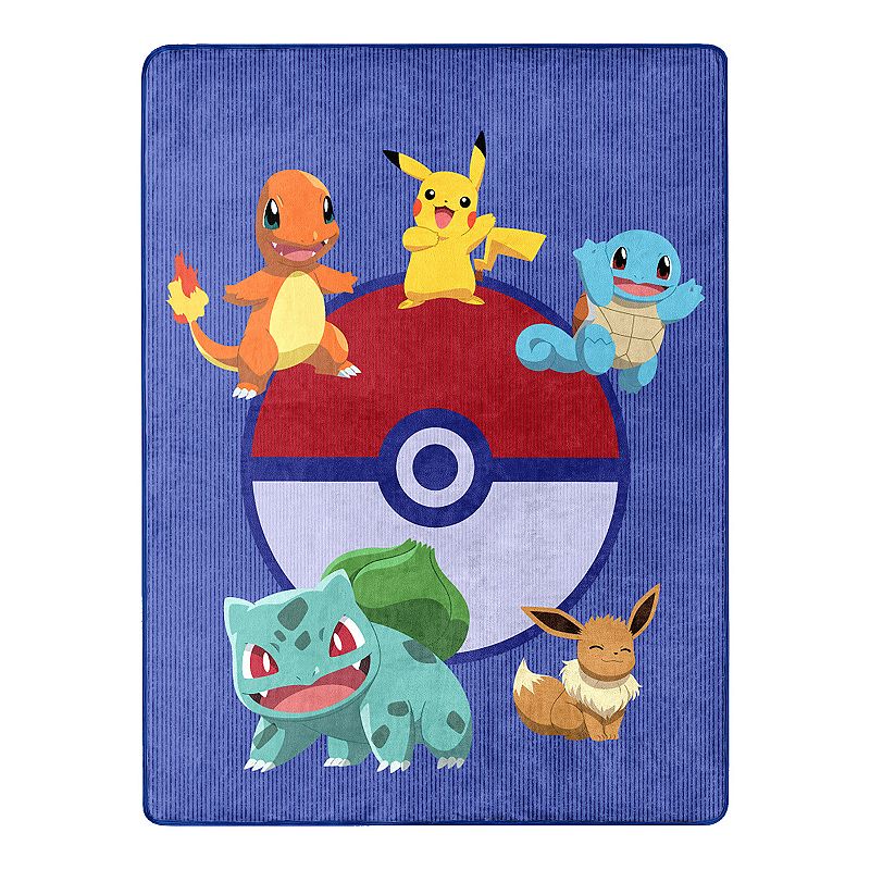 PokĲmon Friendly Wave Silk Touch Throw Blanket